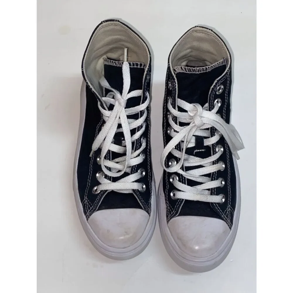 Converse Black and White Women’s Platforms High-Top Sneakers - All Star Move